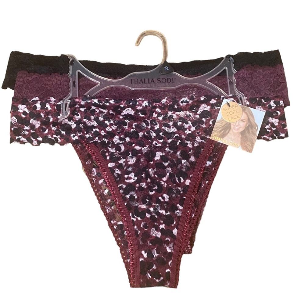 NWT Thalia Sodi XL Super Soft Lace 3-Pack Underwear/ Sexy Bikini Cheeky Intimate